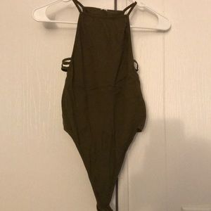 Olive green body suit